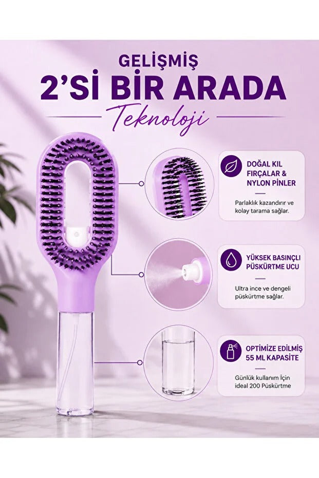 NovusOdor 2'si 1 Arada Antibakteriyel Tarak